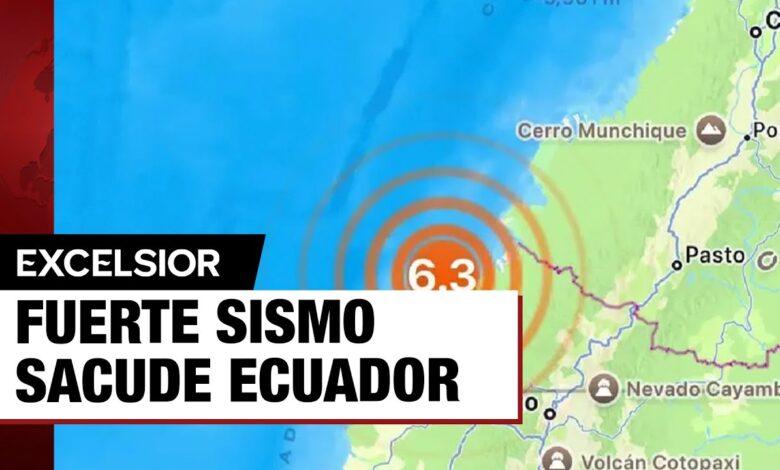 Sismo de 6.3 sacude Ecuador; decenas de heridos y edificio dañados.