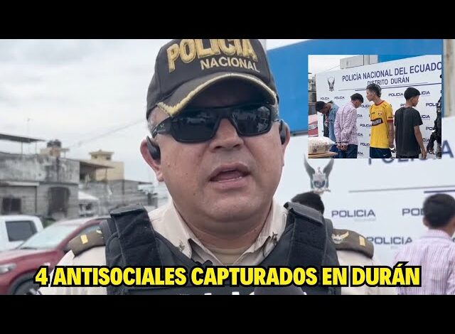 4 antisociales capturados tras varios delit0s en Durán - YouTube
