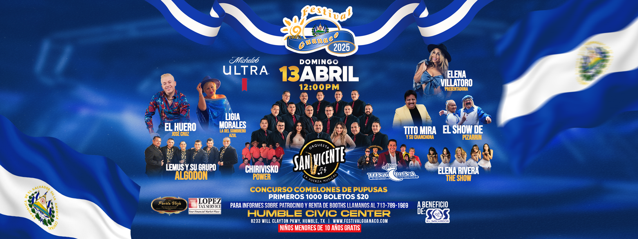 Boletos para FESTIVAL GUANACO 2025 en Humble Civic Center | Ticketón
