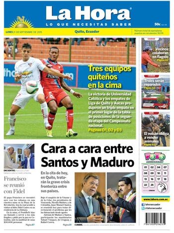 Quito 21 de septiembre 2015 by LA HORA Ecuador - Issuu