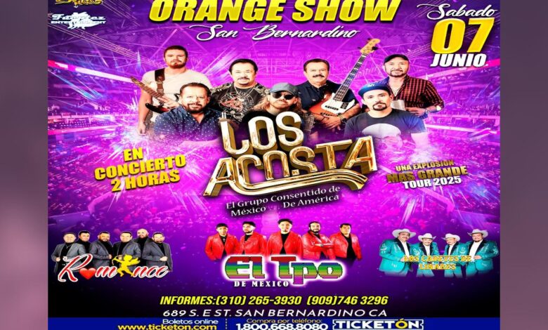 Boletos para el concierto de LOS ACOSTA en Orange Show - Ticketón