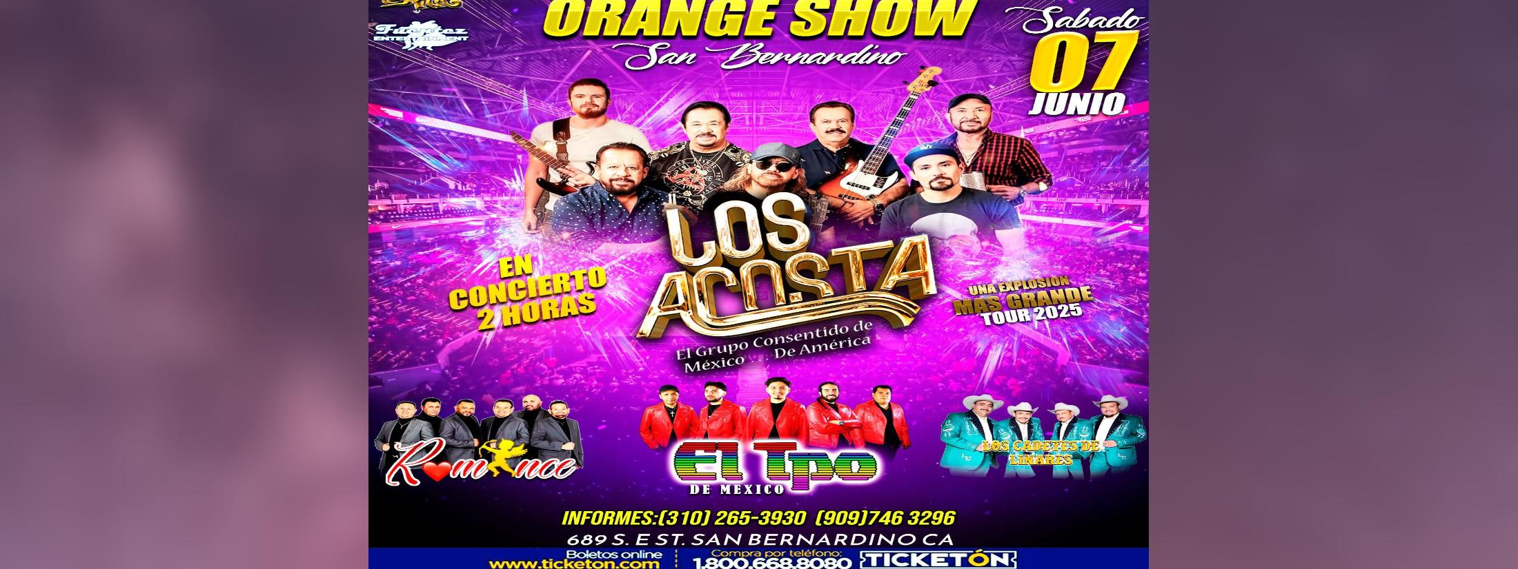 Boletos para el concierto de LOS ACOSTA en Orange Show - Ticketón