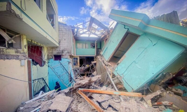 Fuerte explosión en Riobamba dejó cinco heridos y colapsó una casa ...