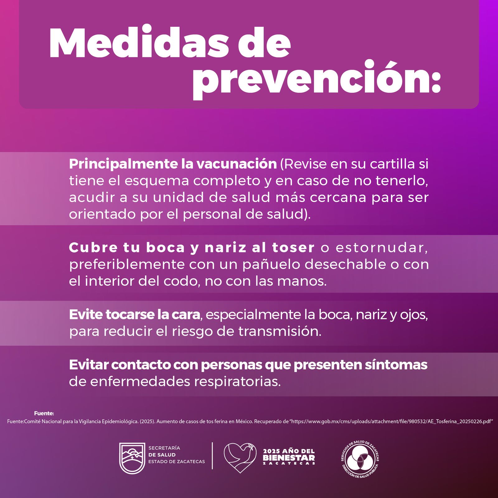 Confirma SSZ 13 casos positivos de Tos Ferina en la entidad y un ...