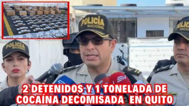 Policía Nacional captura a 2 traficantes y decomisa 1 tonelada de SSF en  Quito