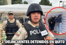 3 Delincuentes aprehendidos en la ciudad de Quito