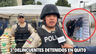 3 Delincuentes aprehendidos en la ciudad de Quito