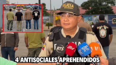 4 Antisociales detenidos con objetos prohibidos en Guayas