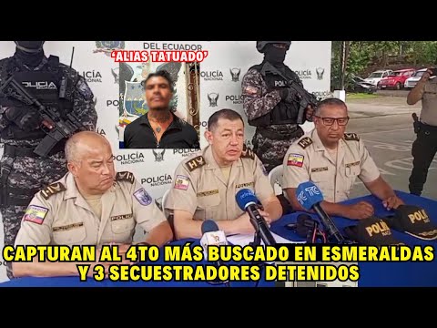 VIDEO: Capturan al 4to más buscado de Esmeraldas y detienen a 3 ...