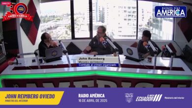 Entrevista del ministro del Interior, John Reimberg, en Radio América 16 04  2025