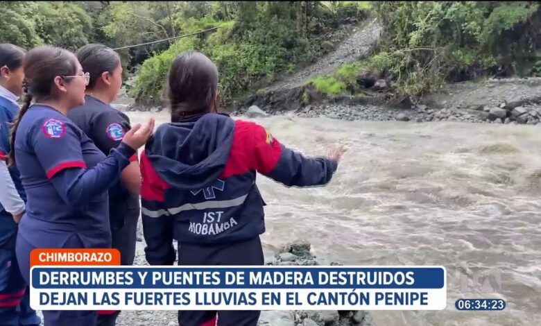 Estos son los estragos que dejan las lluvias en el cantón Penipe, Chimborazo