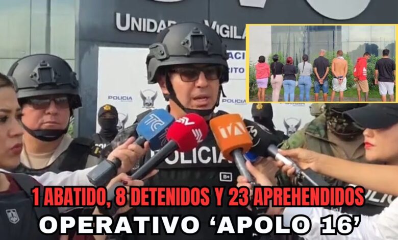 Impactante operativo 'Apolo 16' deja 8 detenidos, 23 aprehendidos y 1  abatido en Guayas