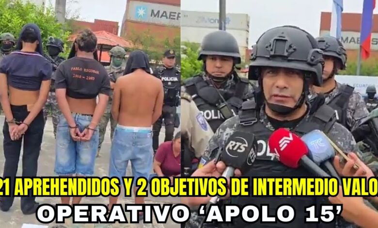 Operativo 'Apolo 15' deja 23 aprehendidos junto con 2 objetivos de  intermedio valor