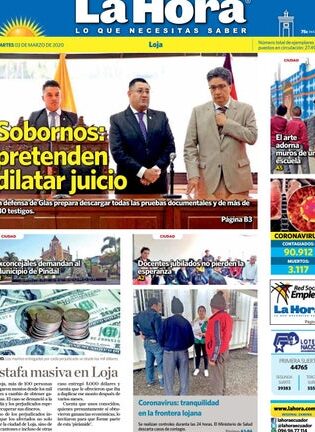 Diario La Hora Zamora 03 de marzo 2020 by LA HORA Ecuador - Issuu
