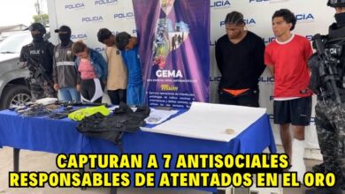 Capturan a 7 antisociales involucrados en atentad0s en El Oro