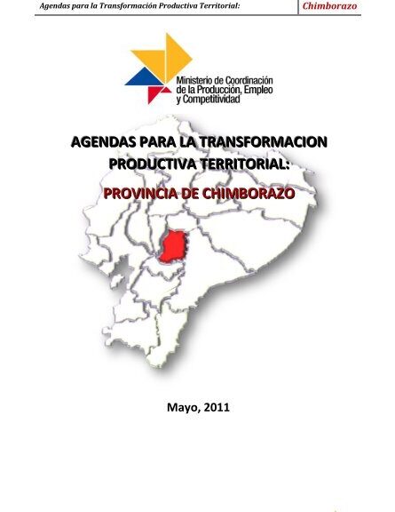 Chimborazo - Ministerio Coordinador de Producción, Empleo y ...