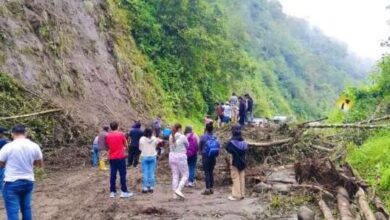 Deslizamiento provoca cierre de un tramo de la vía Macas-Riobamba