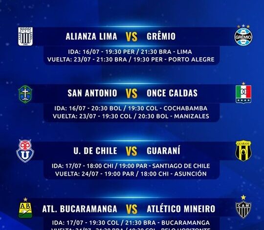 Días y horarios confirmados de los playoffs de la Copa Sudamericana