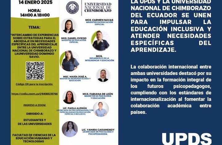 UPDS Y Universidad Nacional de Chimborazo del Ecuador se unen para ...