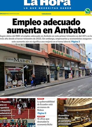 Tungurahua 14 de mayo de 2025 by DIARIO LA HORA - Issuu