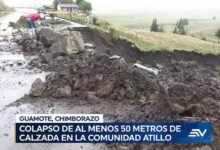 Un colapso mantiene cerrada la vía que conecta Chimborazo con ...