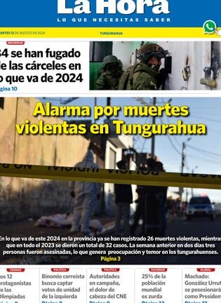 Tungurahua: 13 de agosto, 2024 by LA HORA Ecuador - Issuu