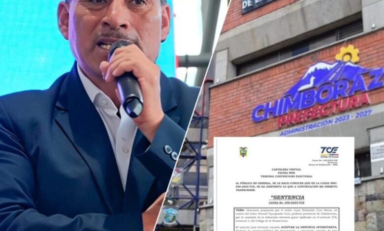 Prefecto de Chimborazo sancionado: TCE le retira derechos ...