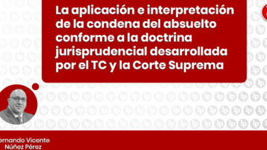 La aplicación e interpretación de la condena del absuelto conforme ...