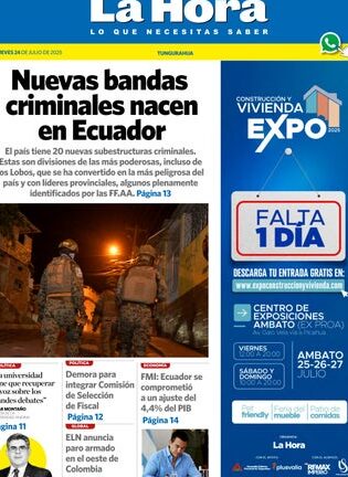 Tungurahua 24 de julio de 2025 by DIARIO LA HORA - Issuu
