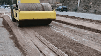 Trabajos preventivos en la vía Guano–Riobamba