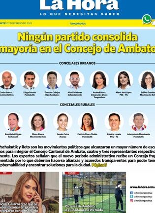 Tungurahua: 07 de febrero, 2023 by LA HORA Ecuador - Issuu