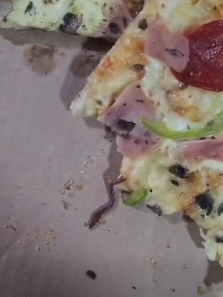 Pizzería en Riobamba desmiente video viral de gusano