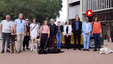 Exhibición de perros guía en el IMET