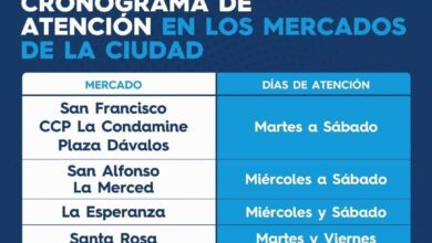 RIOBAMBA cronograma de atención en los mercados de la ciudad. El ...