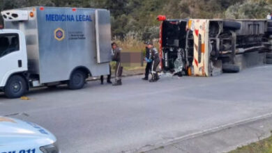 Cinco muertos tras accidente en vía de Chimborazo