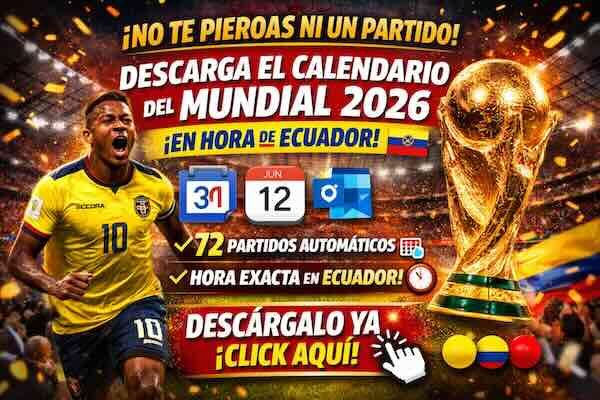 partidos mundial 2026 calendari hora ecuador