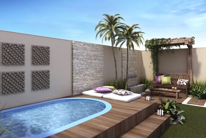 Coisas da Kátia...: Quintal decorados. Small Pools, Small Backyard ...
