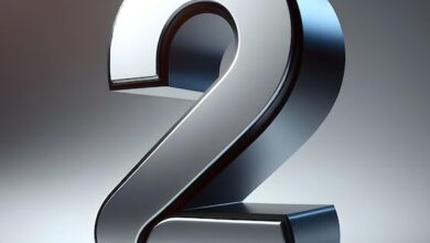 Premium Photo | A silver number 2 is displayed on a gray background